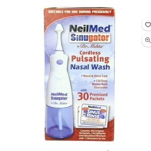 NeilMed Sinugator Cordless Pulsating Nasal Irrigator New Sealed